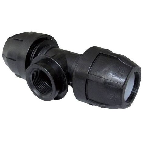 Raccordo a t femmina a compressione in polipropilene serie elopress ø63x2 pn16 NUPI