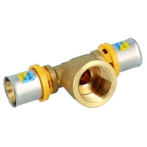 RACCORDO A T FEMMINA A PRESSARE PER MULTISTRATO 20x3/4"x20