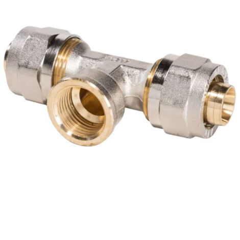 RACCORDO A T FEMMINA A STRINGERE TRE PEZZI PER TUBO MULTISTRATO MODELLO 732L - 3/4 Ø26  - APE