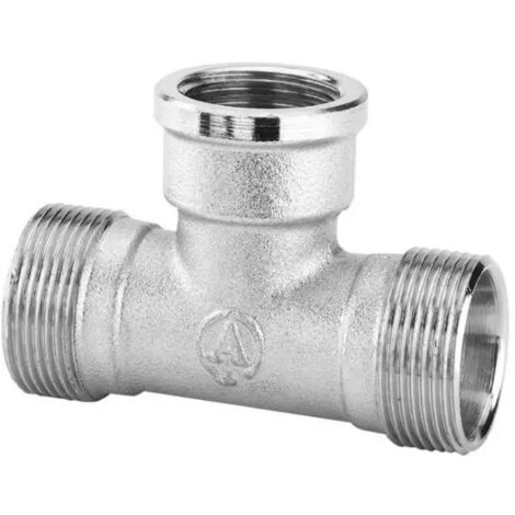 Raccordo a t femmina in ottone cromato 1/2" m 24x19 ARTECLIMA