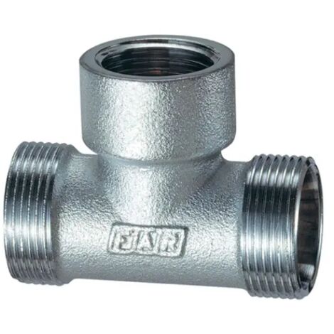 Raccordo a t femmina in ottone cromato 3/4" m 24x19 FAR