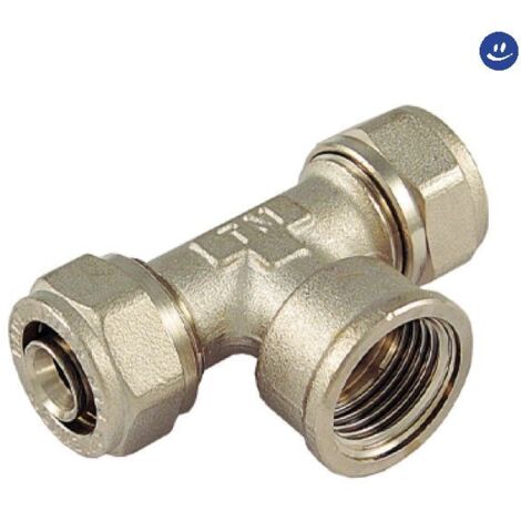 Raccordo a t femmina per tubo multistrato modello al-cobrapex 3/4 ø20 TIEMME