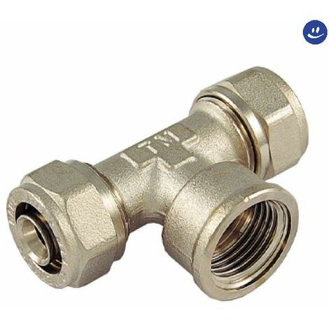 Raccordo a t femmina per tubo multistrato modello al-cobrapex 3/4 ø26 TIEMME