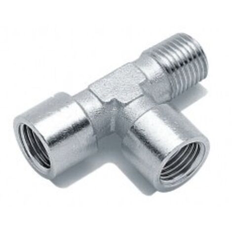 RACCORDO A T FILETTATO FFM 1/8" 1/4" 3/8" 1/2" 3/4"  3/4"