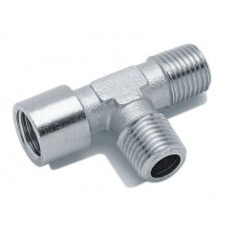 RACCORDO A T FILETTATO FMM 1/8" 1/4" 3/8" 1/2" 3/4"  3/8"
