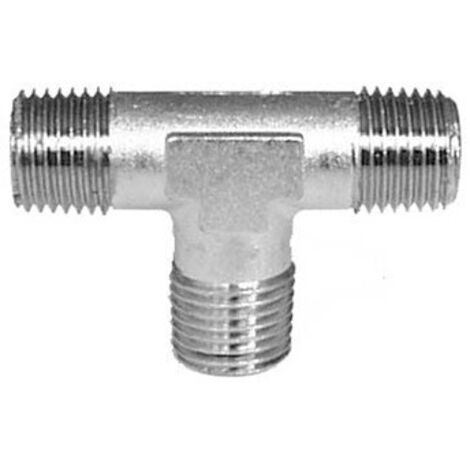 RACCORDO A T FILETTATO MMM 1/8" 1/4" 3/8" 1/2" 3/4"  1/8"