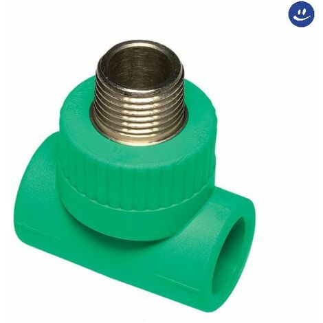 Raccordo a t in polipropilene filettato maschio serie tigris green ø20x1/2 WAVIN