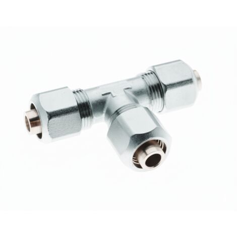 Raccordo a t intermedio 16x16x16 in ottone nichelato per tubo multistrato balpex bampi bl161616