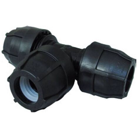 Raccordo a t intermedio a compressione in polipropilene serie elopress ø25 pn20 NUPI