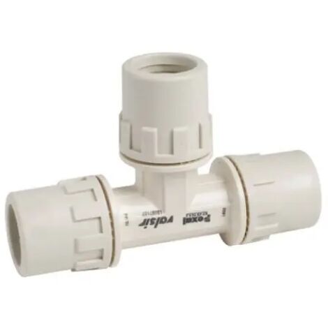Raccordo a t intermedio a passaggio totale connessione mediante bicchieratura in tecnopolimero serie pexal easy 16/2x16/2x16/2 VALSIR