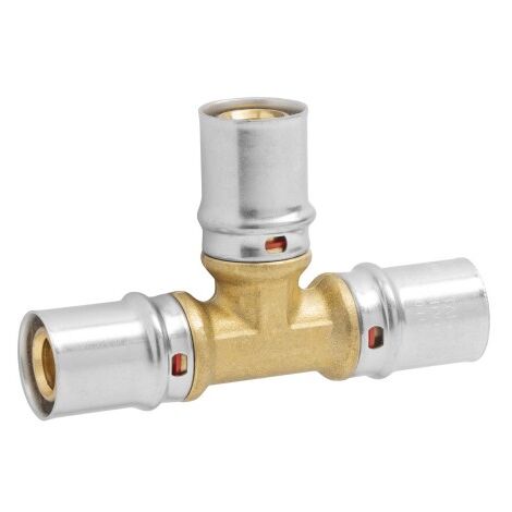 RACCORDO A T INTERMEDIO A PRESSARE PER TUBO MULTISTRATO MODELLO AP131 - ø20X20X20 X2  - APE