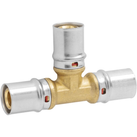 RACCORDO A T INTERMEDIO A PRESSARE PER TUBO MULTISTRATO MODELLO AP131 - ø32X32X32 X3  - APE