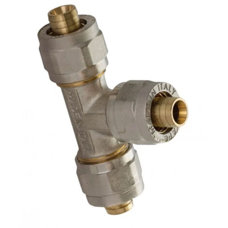 RACCORDO A T INTERMEDIO A STRINGERE TRE PEZZI PER TUBO MULTISTRATO MODELLO 731L - Ø16-16-16  - APE