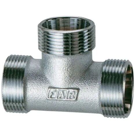 Raccordo a t intermedio in ottone cromato ø22 c/kit rame m 24x19 FAR