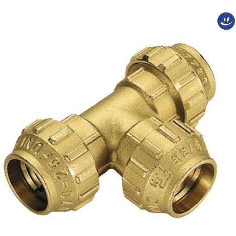 Raccordo a t intermedio in ottone per tubo polietilene serie cobraring 3460cr ø50 TIEMME