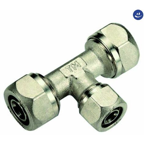 Raccordo a t intermedio ridotto per tubo multistrato modello al-cobrapex ø16-20-16 TIEMME