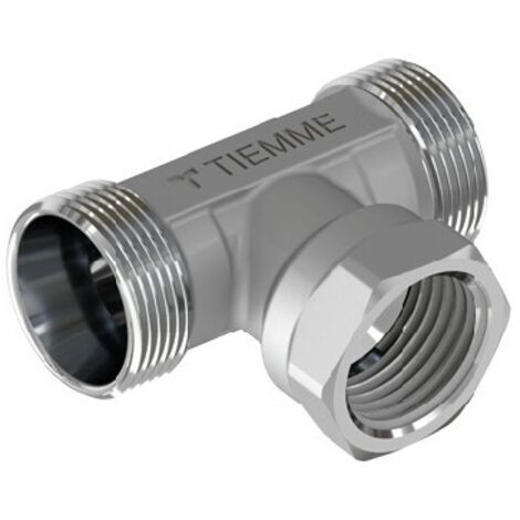 RACCORDO A T MASCHIO FEMMINA CROMATO 1/2 - 24X19 fil (D.16)