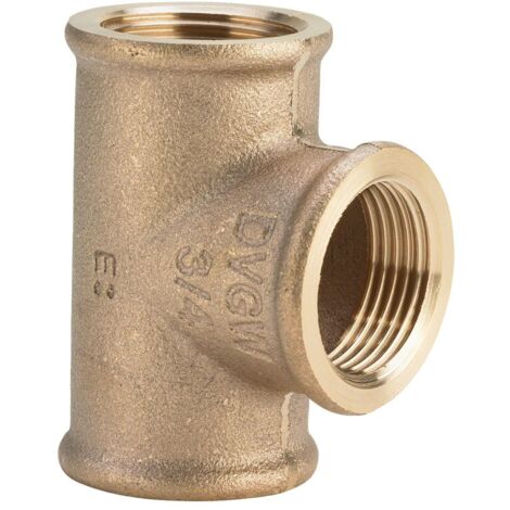 Raccordo a Tee ø1"Fx1/2"Fx1"F bronzo, filettature Rp 362515