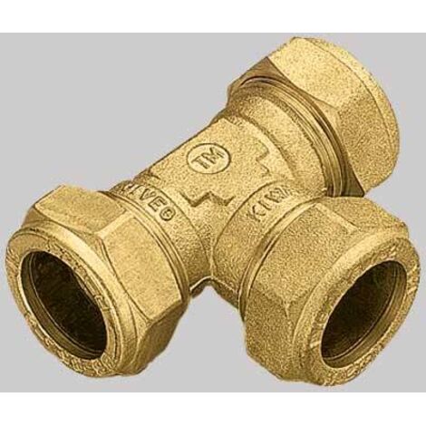 RACCORDO A TEE 3 DADI CON OGIVA OTTONE 14 x 14 x 14 TIEMME