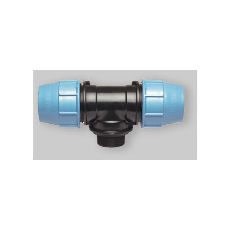 Raccordo A Tee 90° Con Derivazione Maschio Per Polietilene Unidelta 90X3"