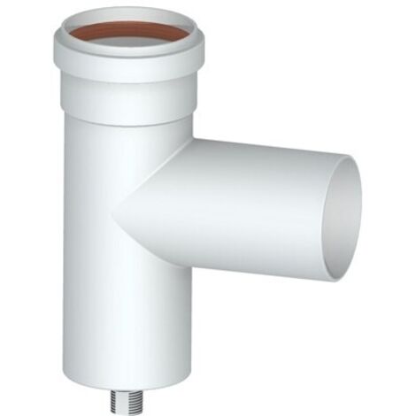 RACCORDO  A TEE 90° CON TAPPO CONVOGLIATORE CONDENSA Diam. 80 STABI