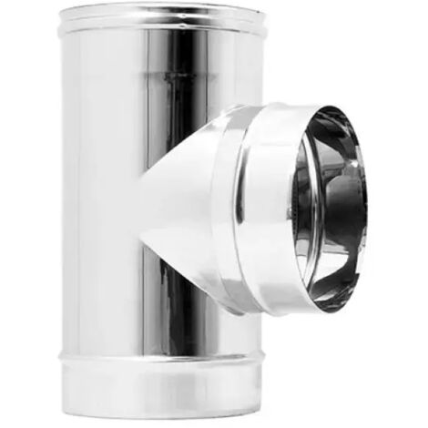 Raccordo a tee 90° maschio centrale monoparete acciaio inox aisi 304 ø140 EUROPROFIL