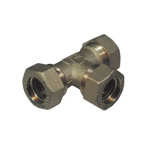 RACCORDO A TEE CON 3 DADI  O-RING TIEMME 16