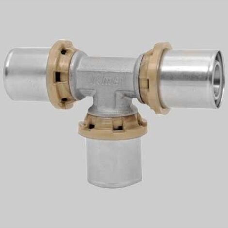 RACCORDO A TEE DOPPIO A PRESSARE - 26 x 26 x 26
