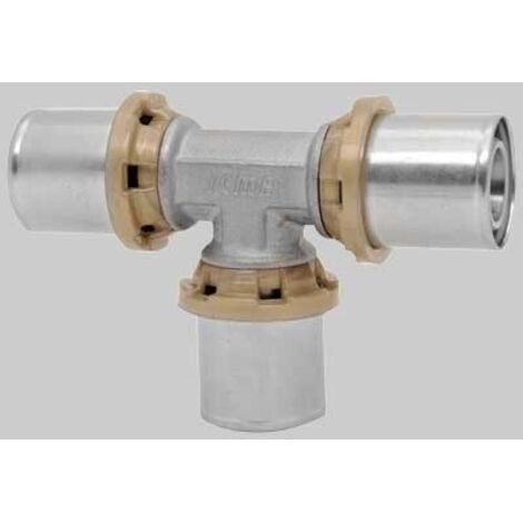 RACCORDO A TEE DOPPIO A PRESSARE - 32 x 32 x 32