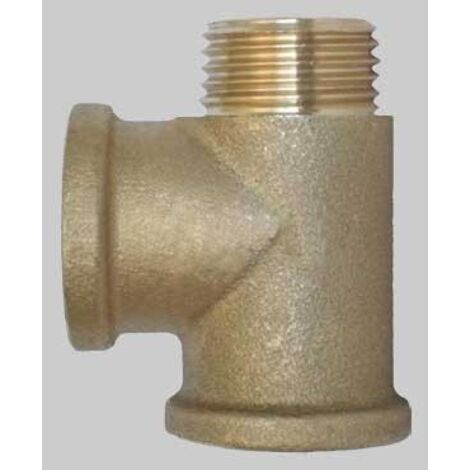 RACCORDO A TEE F-F-M OTTONE GIALLO - 1/2
