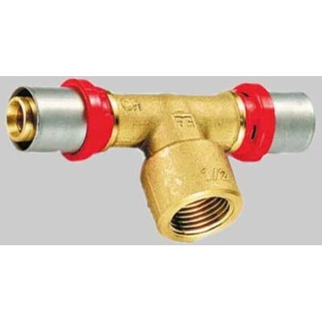 RACCORDO A TEE FEMMINA A PRESSARE TIEMME - 20 x 1/2 x 20