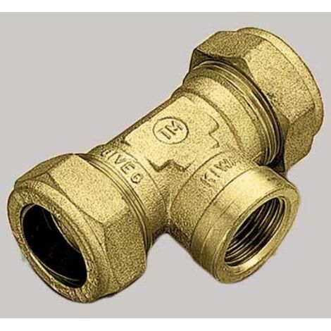 RACCORDO A TEE FEMMINA CON OGIVA OTTONE 14 x 1/2 x 14 TIEMME