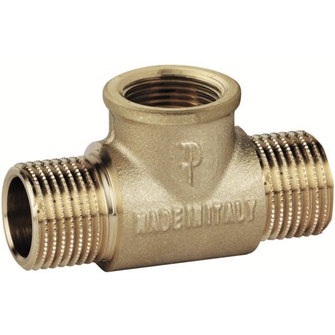 raccordo a TEE maschio femmina maschio FP Pattaroni F140  1/2"M x 1/2"F x 1/2"M