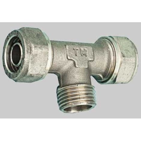 RACCORDO A TEE MASCHIO PER TUBO COBRA-PEX - 22 x 3/4 x 22 S. 3
