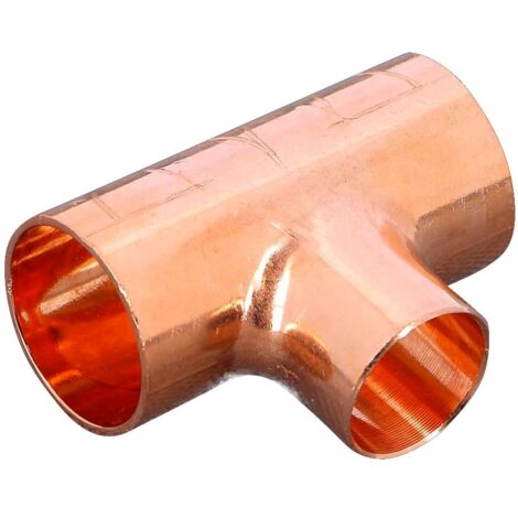 Raccordo a Tee rame ø28/22/28 mm estremità a saldare femmina FFF 101282