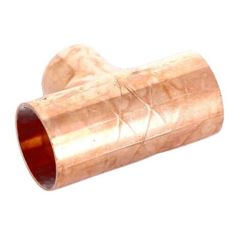 Raccordo a Tee rame FFF ø35 x 28 x 35 mm estremità a saldare femmina 105808