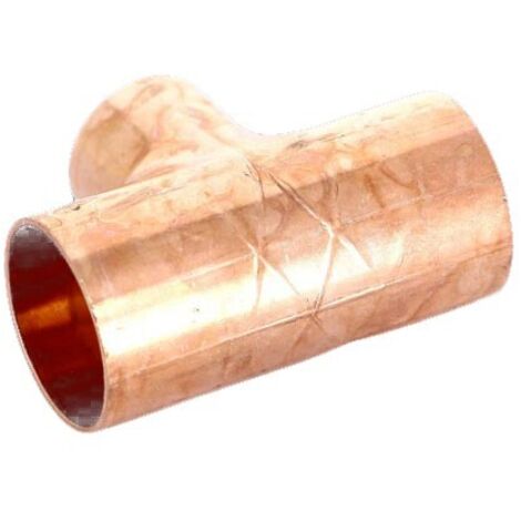 Raccordo a Tee rame FFF ø35 x 28 x 35 mm estremità a saldare femmina 105808