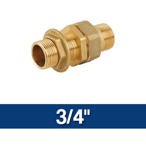 RACCORDO ATTACCO DIRITTO IN OTTONE PER CASSONE SERBATOIO 3/4'' (11393)