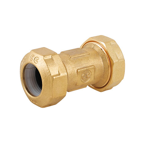 Raccordo bigiunto in ottone per tubo pe  Diam. 20CAVAL