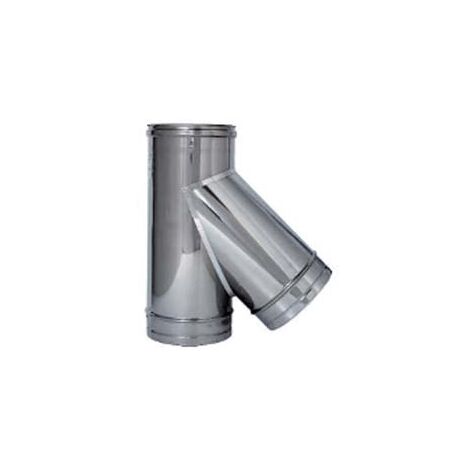 RACCORDO BRAGA A 135  ° ACCIAIO INOX AISI 304 MONOPARETE SPESS. MM.05   EE ¸ mm.300
