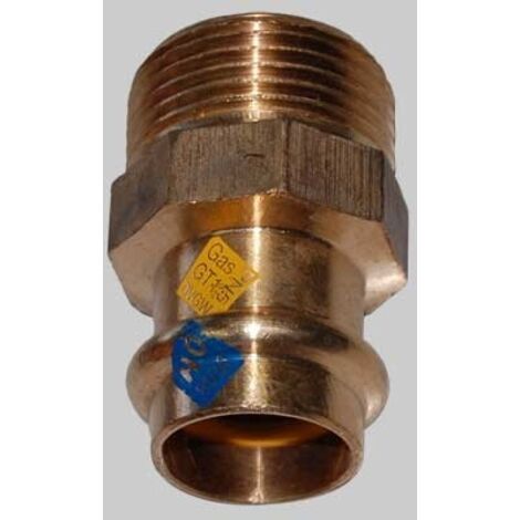 RACCORDO BRONZO DIRITTO MASCHIO A PRESSARE - 22 x 1"