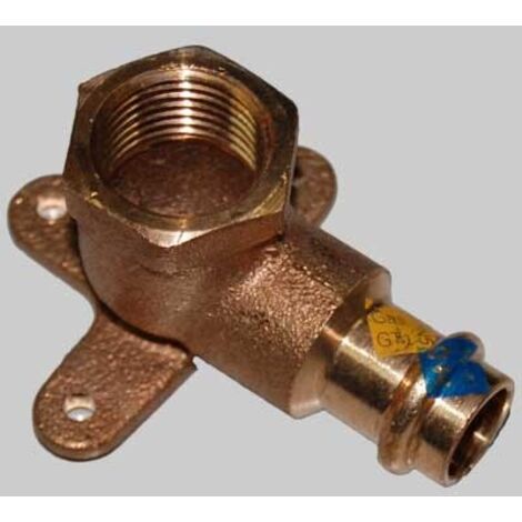 RACCORDO BRONZO GOMITO CON FLANGIA A PRESSARE - 12 x 1/2