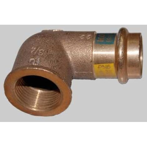 RACCORDO BRONZO GOMITO FEMMINA A PRESSARE - 22 x 1"