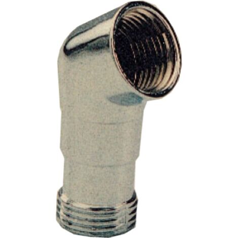 raccordo curva per doccetta acciaio cromato abs attacco 1/2 x 1/2