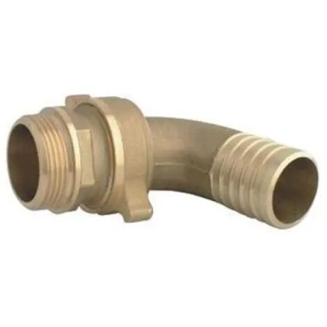 Raccordo curvo 3 pezzi maschio portagomma in ottone giallo per pompa serie 1014 ø15x1/2" RINALDI E PETTINAROLI