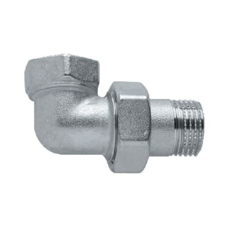 Raccordo curvo 3 pz nichelato  1" CromoDH