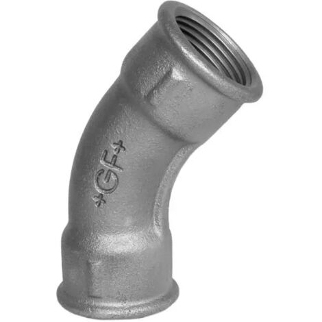 Raccordo curvo 45° femmina femmina in ghisa malleabile zincata 2" GEORG FISCHER
