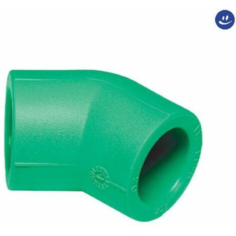 Raccordo curvo 45° in polipropilene femmina femmina serie tigris green ø40 WAVIN