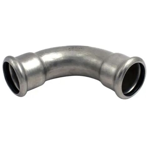 Raccordo curvo 90° a pressare in acciaio inox femmina femmina serie inoxpres uniko ø35 FRABO