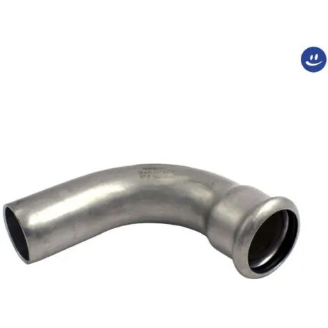 Raccordo curvo 90° a pressare in acciaio inox maschio femmina serie inoxpres uniko ø28 FRABO